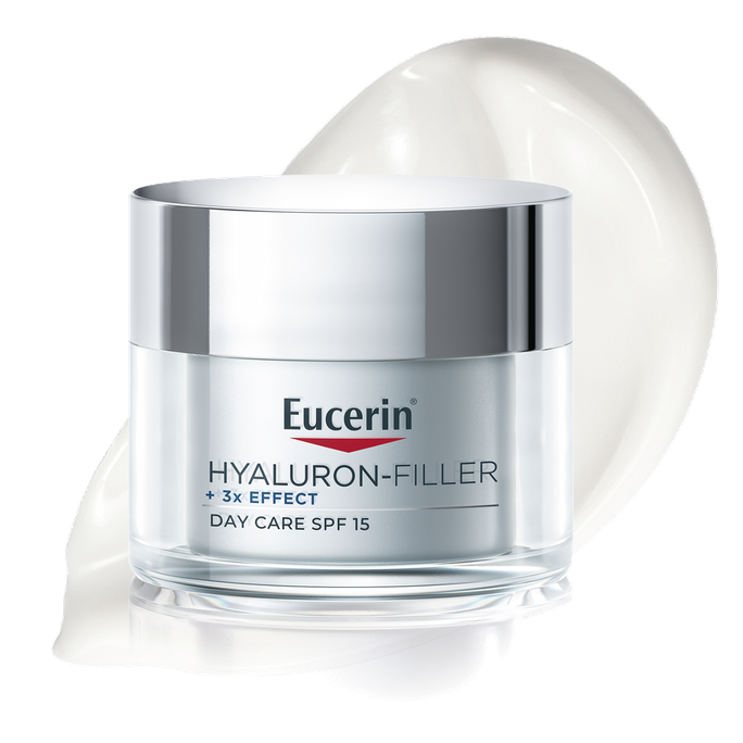 EUCERIN Hyaluron-Filler +3x Effect SPF 15 Sausai Ādai sejas krēms, 50 ml - 1