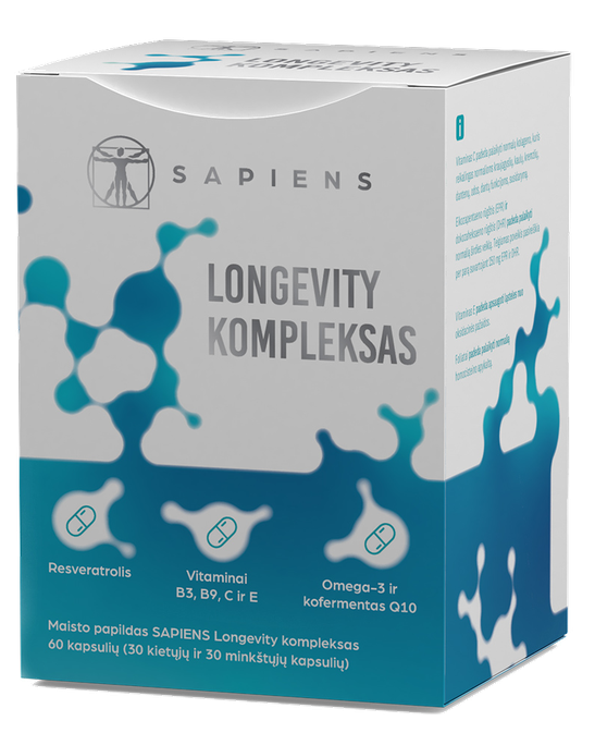 SAPIENS Longevity Complex kapsulės, 60 vnt. - 1