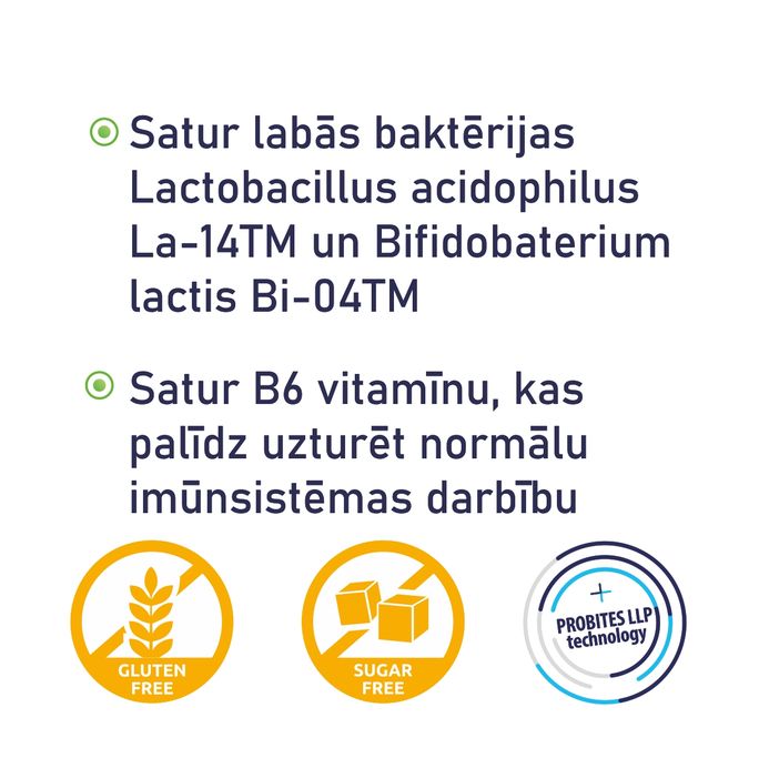 ACIDOLAC Junior ar zemeņu garšu košļājamās tabletes, 20 gab. - 4