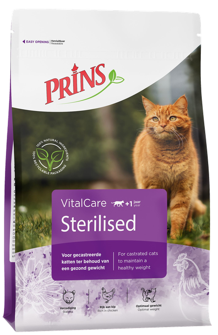 PRINS VitalCare Sterilised sausā barība, 10 kg - 1