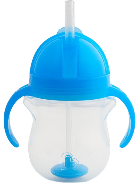 MUNCHKIN 6m+, blue krūzīte ar salmiņu, 207 ml - 1