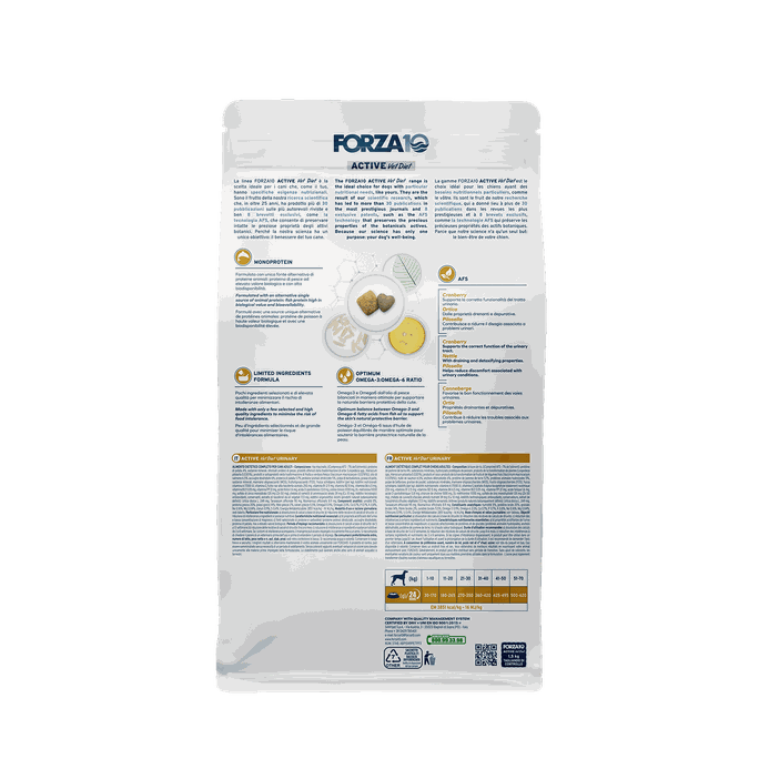 FORZA10 Active VetDiet Urinary sausā barība, 1.5 kg - 2
