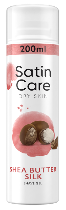 GILLETTE Satin Care Dry Skin Shea Butter Silk skūšanas želeja, 200 ml - 1