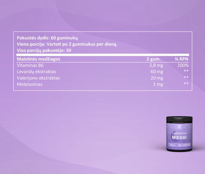 SAPIENS Miegui Skirti guminukai, 60 vnt. - 3