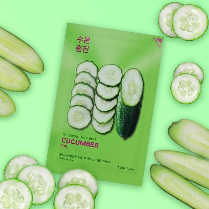 HOLIKA HOLIKA Pure Essence Cucumber sejas maska, 23 ml - 2