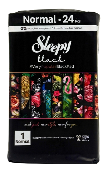 SLEEPY Black Normal higiēniskās paketes, 24 gab. - 1