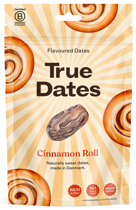 TRUE DATES Cinnamon Roll dateles, 100 g - 1