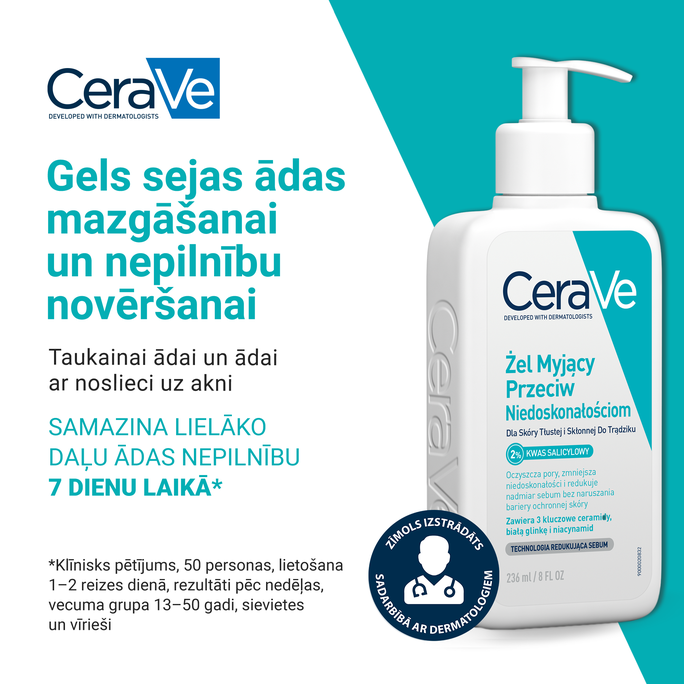 CERAVE Blemish Control mazgāšanās želeja, 236 ml - 2