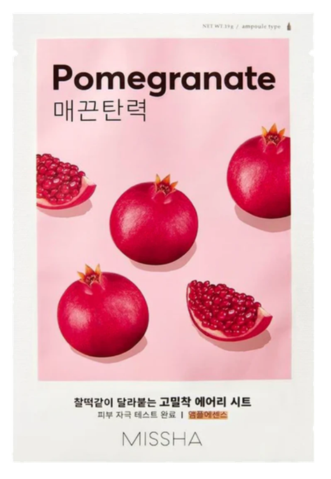 MISSHA Airy Fit Pomegranate sejas maska, 19 g - 1