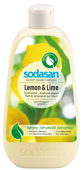 SODASAN Lemon and Lime trauku mazgāšanas līdzeklis, 500 ml - 1