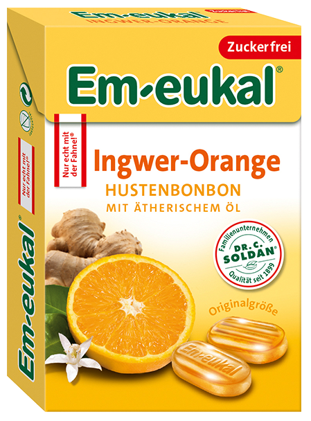 DR. SOLDAN Ginger and Orange sugar-free, kastītē konfektes, 50 g - 1