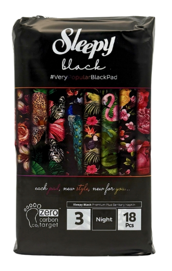 SLEEPY Black Night higiēniskās paketes, 18 gab. - 1