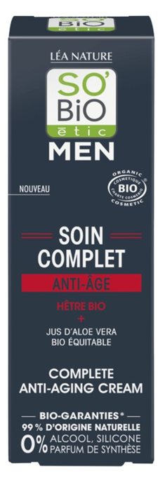 SO BIO ETIC Men Pretnovecošanās sejas krēms, 50 ml - 1