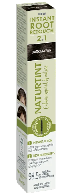 NATURTINT Root And Brow Mascara Dark Brown matu krāsa, 10 ml - 1
