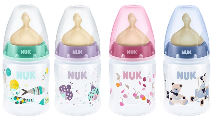 NUK First Choice ar lateksa knupīti (0-6mēn.), 150 ml pudelīte, 1 gab. - 1
