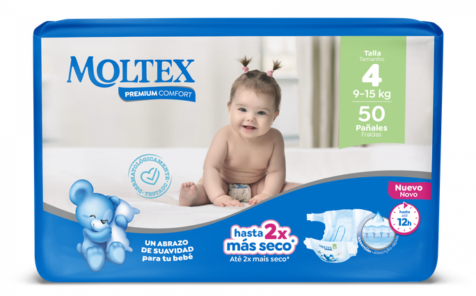 MOLTEX Premium Comfort 4 Maxi (9-15 kg) autiņbiksītes, 50 gab. - 1