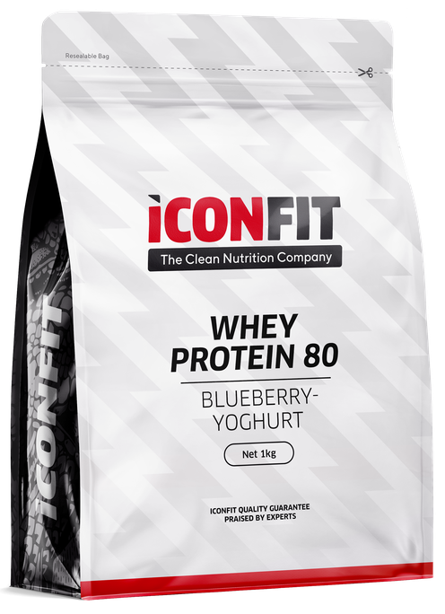 ICONFIT Whey Protein 80 Blueberry-Yoghurt pulveris, 1000 g - 1