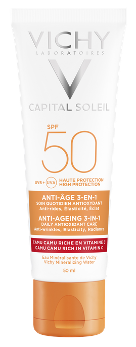 VICHY Capital Soleil UV-Age Daily SPF 50 saules aizsarglīdzeklis, 50 ml - 1
