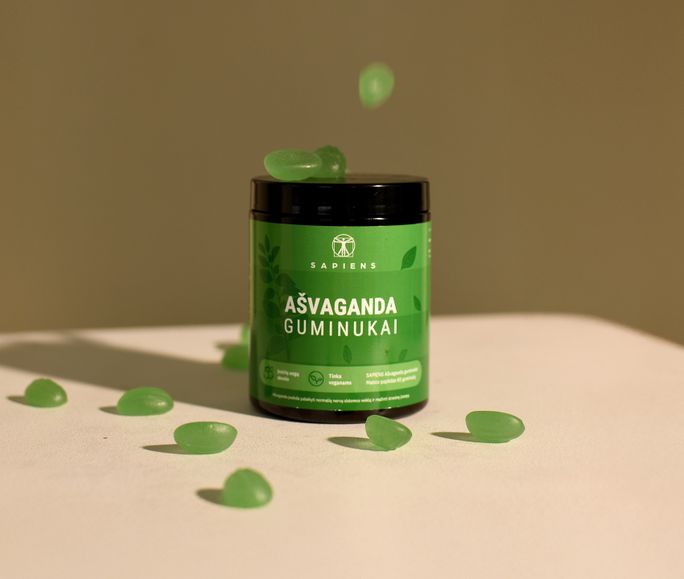 SAPIENS Su Ashwagandha guminukai, 60 vnt. - 4