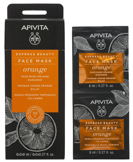 APIVITA Express Beauty Radiance With Orange (8 ml) sejas maska, 2 gab. - 1