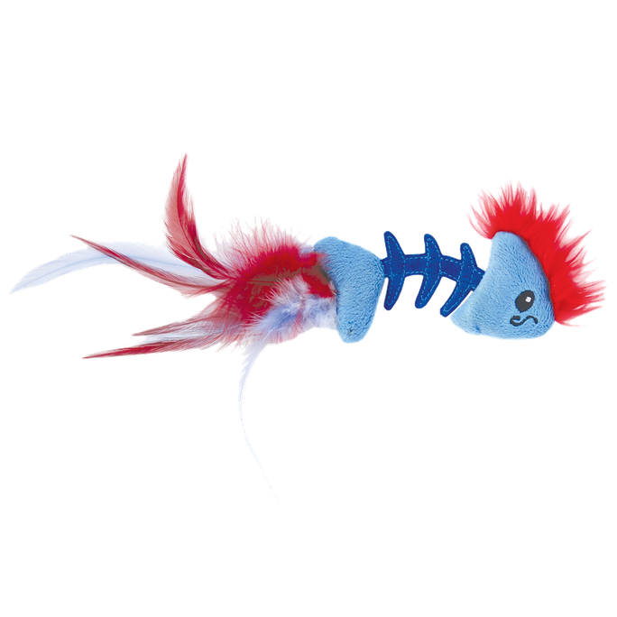 PETSTAGES Feather Fish Bone Zila rotaļlieta, 1 gab. - 1