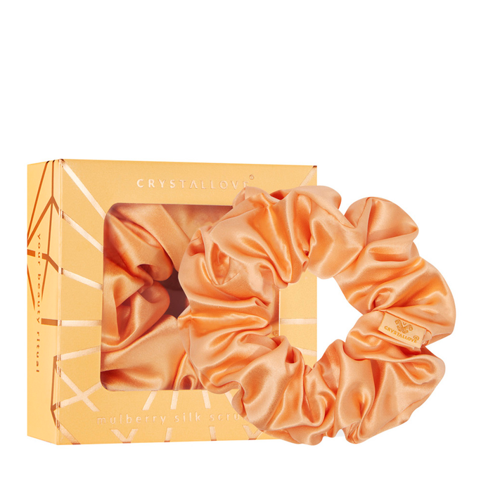 CRYSTALLOVE Peach Fuzz zīda matu gumija, 1 gab. - 2