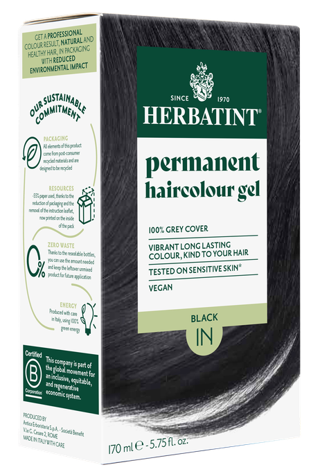 HERBATINT 1N Black matu krāsa, 170 ml - 1