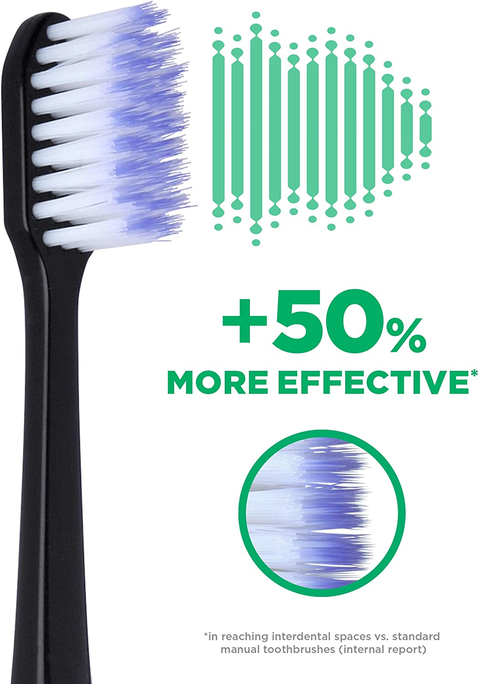 GUM Sonic Daily Soft Black elektriskās zobu birstes uzgaļi, 2 gab. - 3