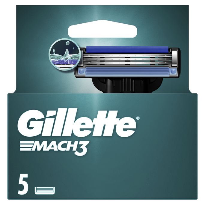 GILLETTE Mach3 skuvekļu maināmās kasetnes, 5 gab. - 1