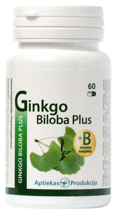 APTIEKAS PRODUKCIJA Ginkgo Biloba Plus kapsulas, 60 gab. - 1
