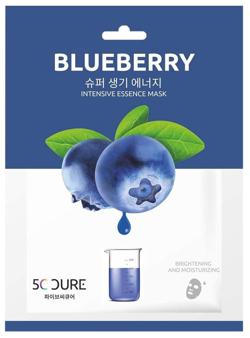 5C CURE Blueberry sejas maska, 1 gab. - 1