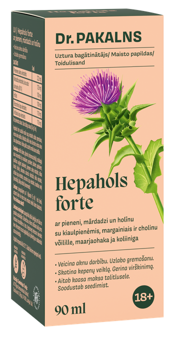 DR. PAKALNS HepaHols Forte pilieni, 90 ml - 1