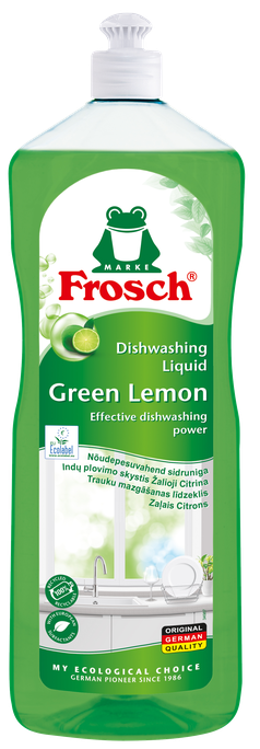 FROSCH Liquid Green Lemon trauku mazgāšanas līdzeklis, 1000 ml - 1