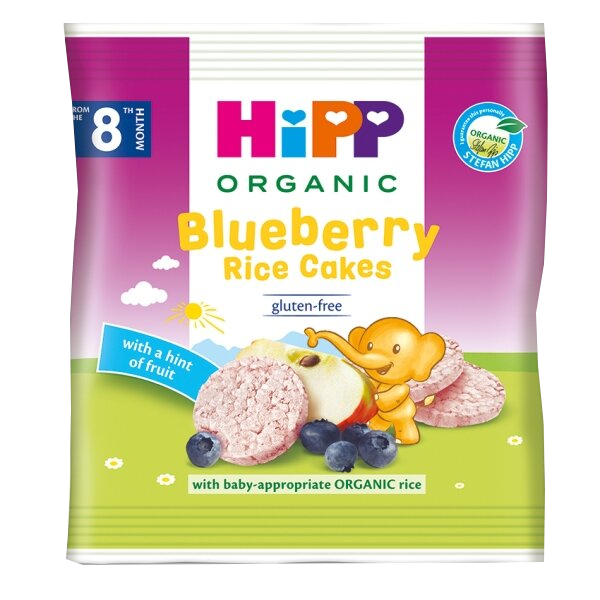 HIPP Organic Blueberry Rice Cakes (8+) uzkoda, 30 g - 1