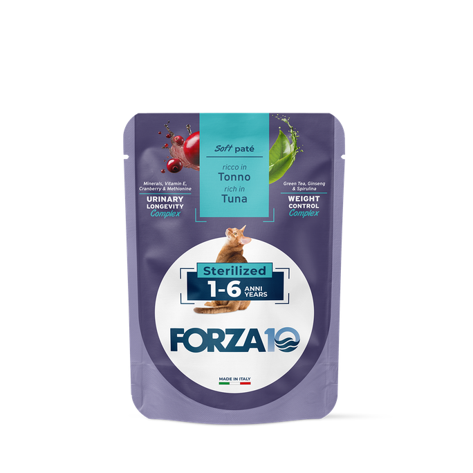 FORZA10 BotaniCAT Sterilizētiem Kaķiem 1-6g., Ar Tunci, Mīkstā pastēte, 80 g - 1