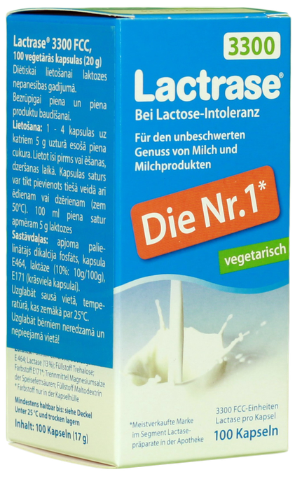 LACTRASE 3300 FCC kapsulas, 100 gab. - 1
