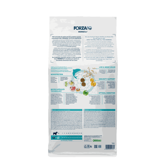 FORZA10 MonoDiet Medium Adult, su žuvimi, šunims sausas pašaras, 12 kg - 2