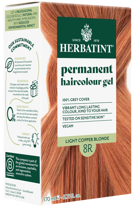 HERBATINT 8R Light Copper Blonde matu krāsa, 170 ml - 1
