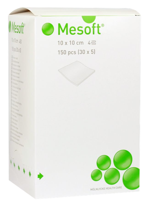 MESOFT 10x10 cm sterilas ķirurģiskās salvetes, 150 gab. - 1