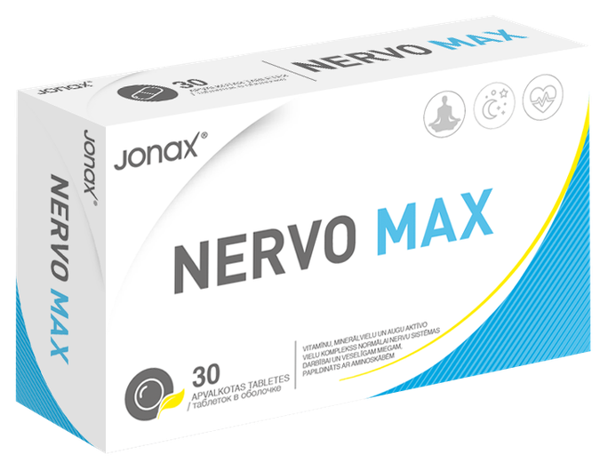 JONAX Nervo Max tabletes, 30 gab. - 1