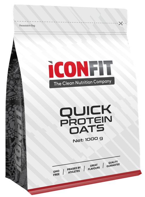 ICONFIT Quick Protein Oats - Blackcurrant biezputra, 1000 g - 1