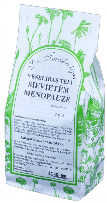 DR.TEREŠKO moters organizmo funkcijai menopauzės laikotarpiu palaikyti biri arbata, 70 g - 1