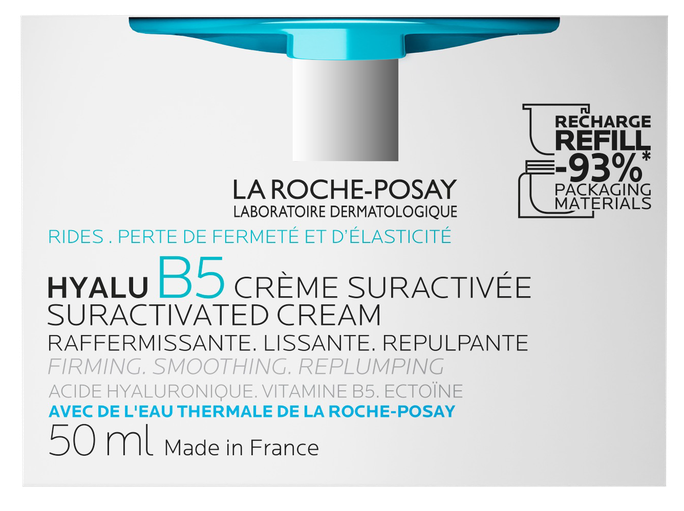 LA ROCHE-POSAY Hyalu B5, Refill, intensyviai drėkinantis veido kremas, 50 ml - 1