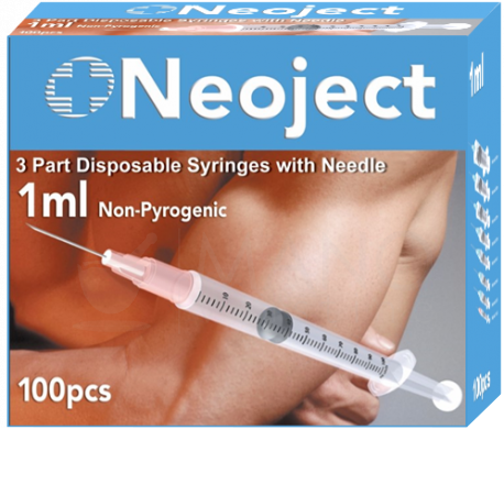 NEOJECT 1ml U100/27G insulīna šļirce, 100 gab. - 1
