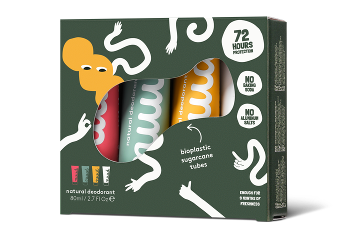 NUUD 4x20ml Family Pack New Krēmveida dezodorants, 1 gab. - 2