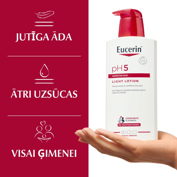 EUCERIN pH5 Light Lotion losjons, 400 ml - 2