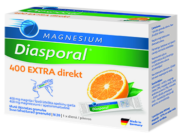 MAGNESIUM Diasporal 400 Extra Direkt paciņas, 20 gab. - 1