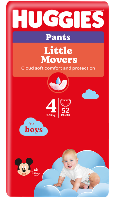 HUGGIES Pants Mega Pack 4 pull-up for boys, 9-14kg biksītes, 52 gab. - 1
