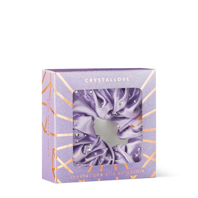 CRYSTALLOVE Crystalized Lillac zīda matu gumija, 1 gab. - 3