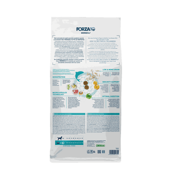 FORZA10 Monodiet Maxi Adult Ar Zivi, Suņiem sausā barība, 12 kg - 2